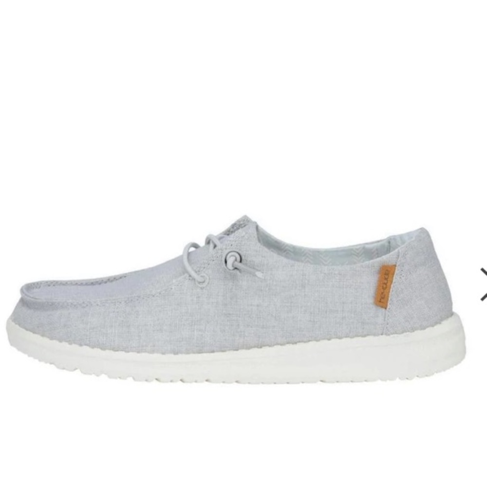 Hey Dude Wendy Chambray light grey, sz 8, NWT